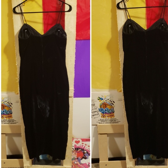 Sleek velvety evening dress - Picture 2 of 4